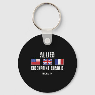 Checkpoint Charlie Cold War Berlin Wall East Germa Keychain