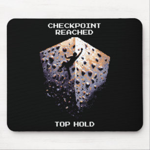 Checkpoint Reached – Top Hold Climbing Pixel Art D Mouse Pad