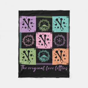 Checkred The Original Love Letters Christian Jesus Fleece Blanket