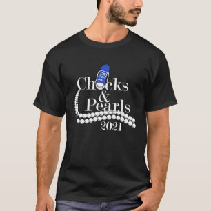 Checks And Pearls Blue Sneakers 2021 T-Shirt
