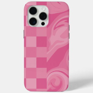 Checks and Swirls - Pink iPhone 15 Pro Max Case