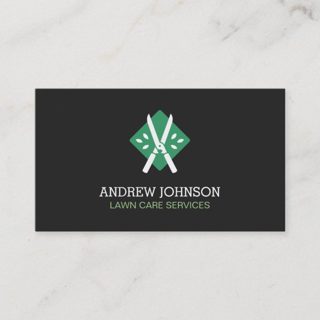 Chedge Shears Logo Feuille Carte de visite de tond (Devant)