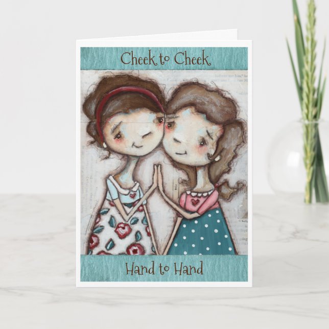 Cheek to Cheek - Customizable Greeting Card (Front)
