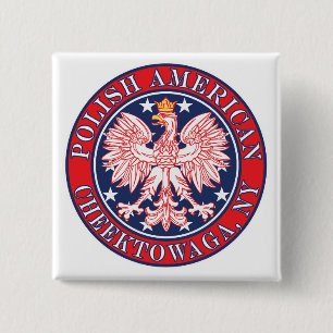Cheektowaga New York Polish 2 Inch Square Button