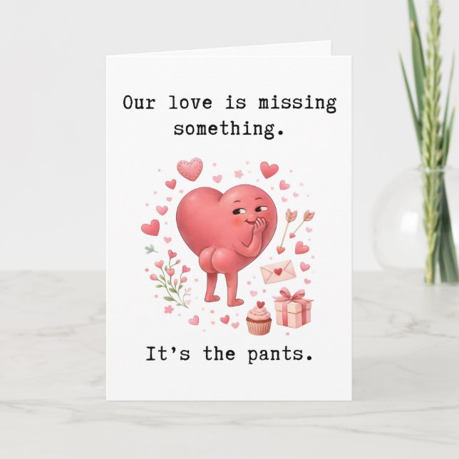 Cheeky Anniversary Card, Funny Valentine’s Card (Front)