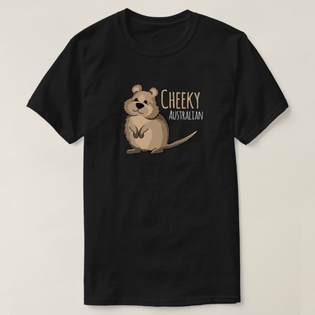 Cheeky Australian Cute Quokka T-Shirt (Design Front)