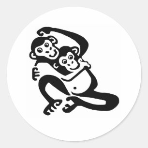 Cheeky -BONOBO -Chimpanzee -Africa -Wildlife Classic Round Sticker