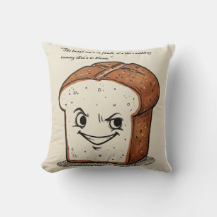 Cheeky Bread Blame Game Mockup Throw Pillow