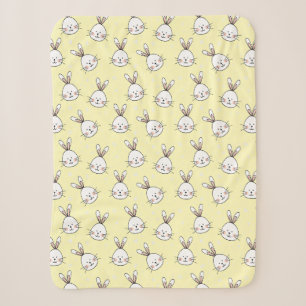 Cheeky Bunnies Pattern Sherpa Blanket