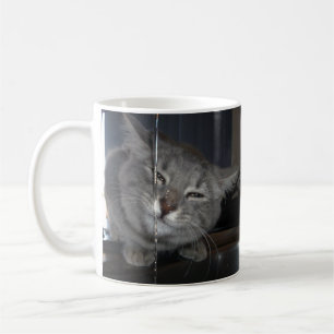 Cheeky Cat Grin After Drinking From Kitchen Tap, Coffee Mug