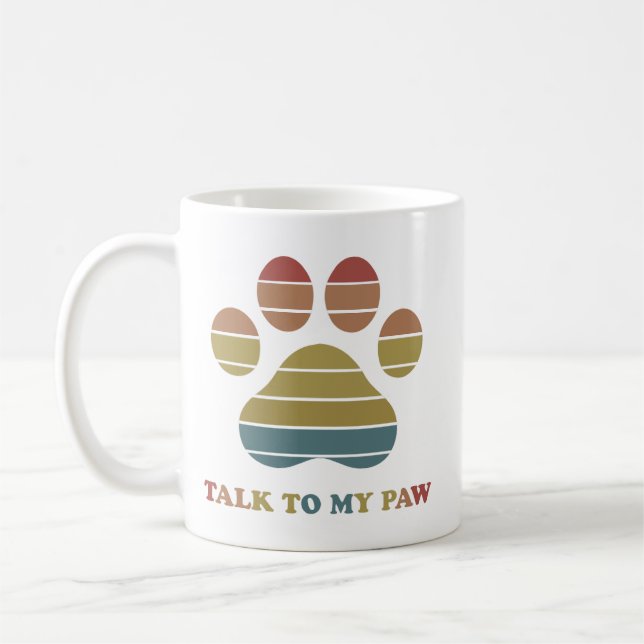 Cheeky Cat Paw Quip Coffee Mug (Left)