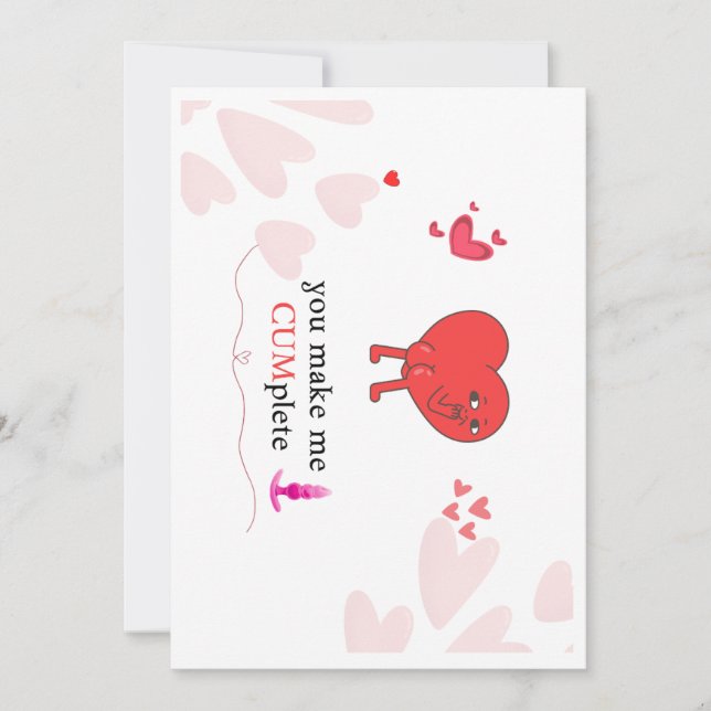 Cheeky Charm: Funny Love Card to Make Him Complete (Front)