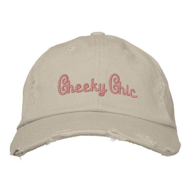 Cheeky Chic Embroidered Hat (Front)
