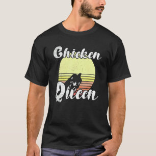 Cheeky Chicken Retro Sunset Chicken Queen Chicken T-Shirt