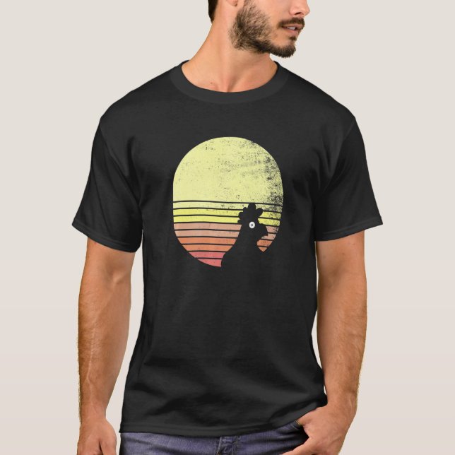 Cheeky Chicken Retro Sunset Chicken T-Shirt (Front)