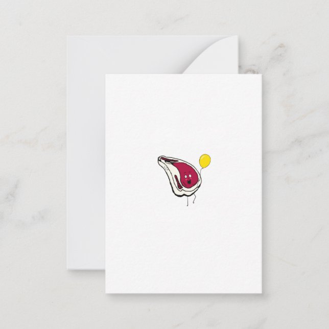 Cheeky chops. Pork chops, meat themed Card (Front)