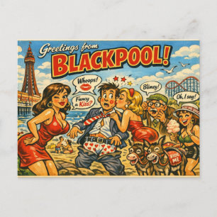 Cheeky Classic Blackpool Postcard