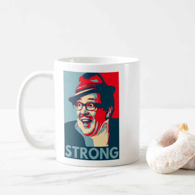 Cheeky Count Arthur Strong ceramic mug (With Donut)
