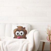 Cheeky Eye-Rolling Emoji Throw Pillow: Add Sass to