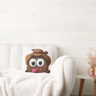 Cheeky Eye-Rolling Emoji Throw Pillow: Add Sass to Pillow