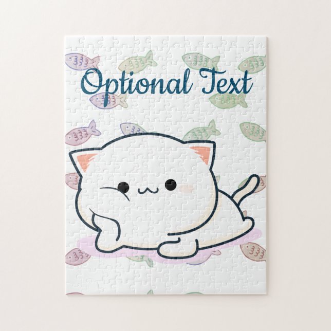 Cheeky Kawaii Style Kitten  Jigsaw Puzzle (Vertical)