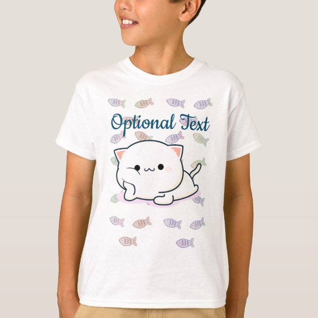 Cheeky Kawaii Style Kitten  T-Shirt (Front)