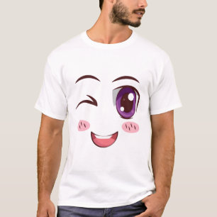 Cheeky Kawaii Wink Design T-Shirt