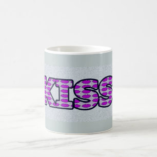 Cheeky Kiss Word Art Design Coffee Mug