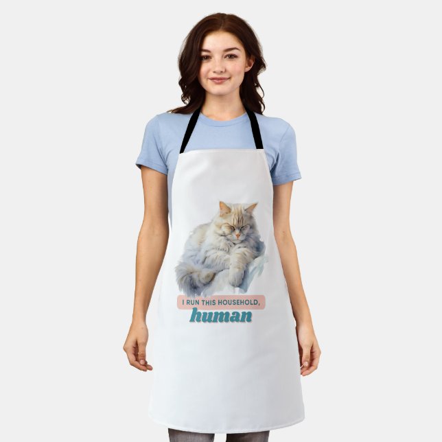 Cheeky Kitten Gifts for Animal Lovers Apron (Worn)