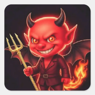 Cheeky little Devil Square Sticker