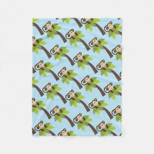 Cheeky Monkey Baby Fleece Blanket