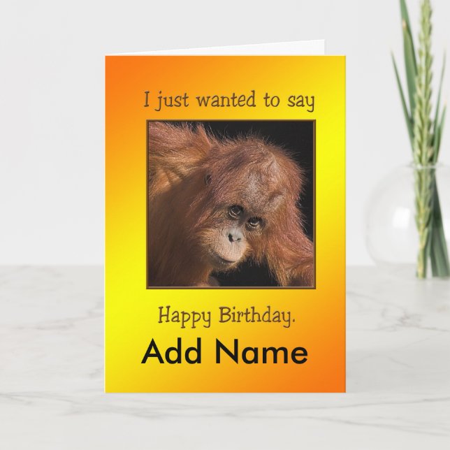 Cheeky Monkey Birthday Card (Front)