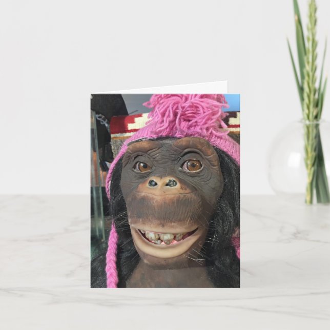 cheeky monkey card (Front)