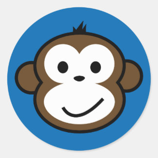 Cheeky Monkey Classic Round Sticker