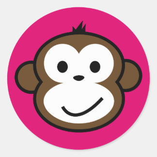 Cheeky Monkey Classic Round Sticker