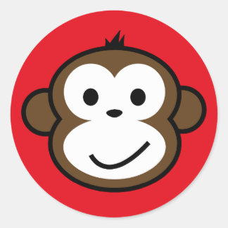 Cheeky Monkey Classic Round Sticker
