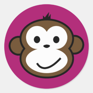 Cheeky Monkey Classic Round Sticker
