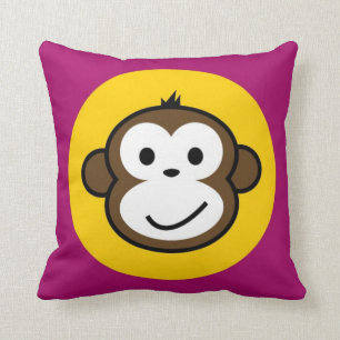 cheeky monkey cushion light purple