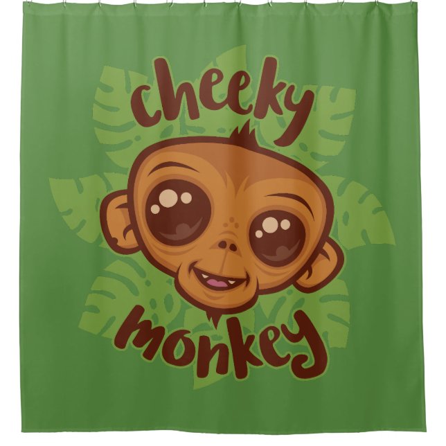 Cheeky Monkey Cute Cartoon Primate Drawing (Front)