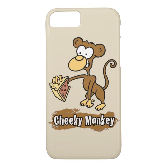 Cheeky Monkey Design has Monkey Enjoying Cake Case-Mate iPhone Case (Back)