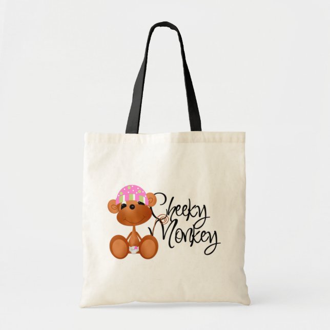 Cheeky Monkey - Girl Tshirts and Gifts Tote Bag (Front)