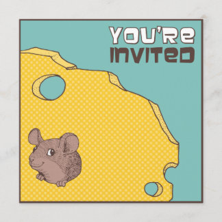 Cheeky Mouse Birthday Party Invitation