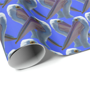 Cheeky Pelican Faces, Wrapping Paper
