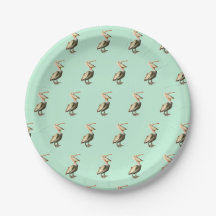 cheeky pelican print plates beach party