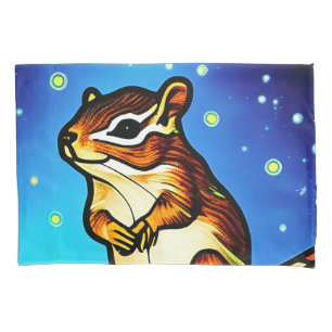 Cheeky, Playful Chipmunk Pal Pillowcase