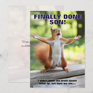 🎓Cheeky Squirrel Custom Message Card