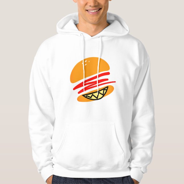 Cheeky White minimalist Sweatshirt Hoodie  (Front)