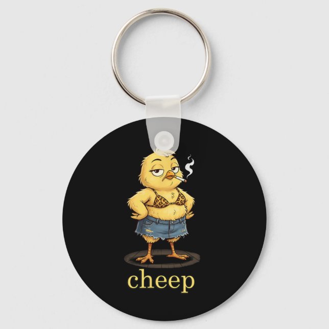 Cheep Inappropriate Easter _1  Keychain (Front)