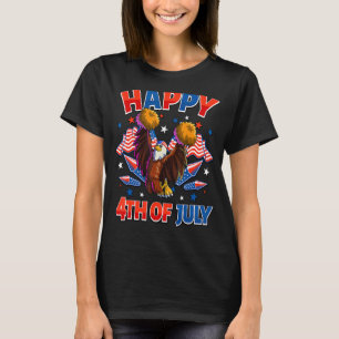 Cheer American Eagle 4th Of July Girls Women Ameri T-Shirt