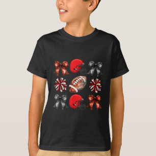 Cheer And Football Game Day Red Team Football Mom T-Shirt